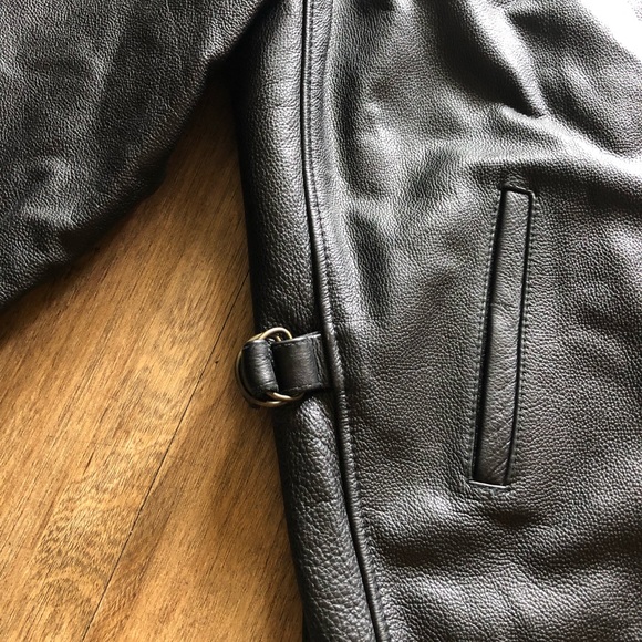 Black Leather Jacket w/ Thinsulate Lining - Picture 3 of 8